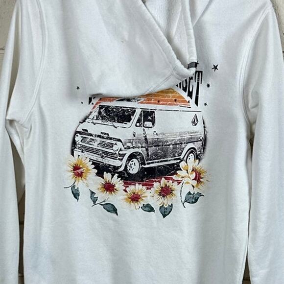 Volcom White Ride into the Sunset White Hoodie size S - Picture 8 of 8